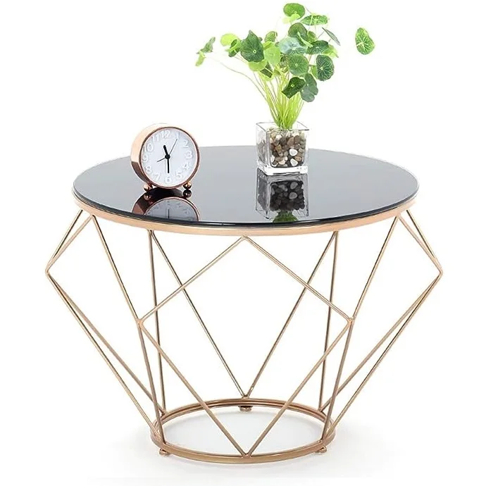 Unique Style Antique Finishing Metal & Marble Coffee Table Luxurious Design Sofa Side Metal & Marble Table At Inexpensive Price