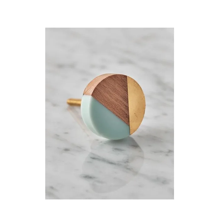 Wooden furniture accessories Kitchen Cabinet Door knob privacy Round Resin Knob Hardware Wooden Drawer door knob Decorative