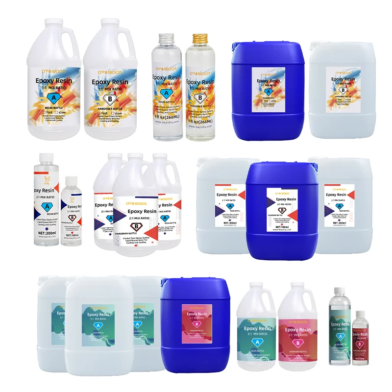 Epoxy Resin 2:1 Price, Fire Resistant Heat Resistant Crystal Transparent Wholesale Epoxy Resin Transparent and Not Yellow