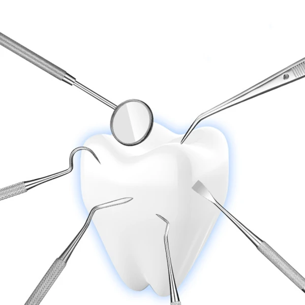 Professional Dental Tools Kit Teeth Cleaning Oral Care Kit Tooth Pick Dental Mirror Dental Probe Dental Scaler Tool