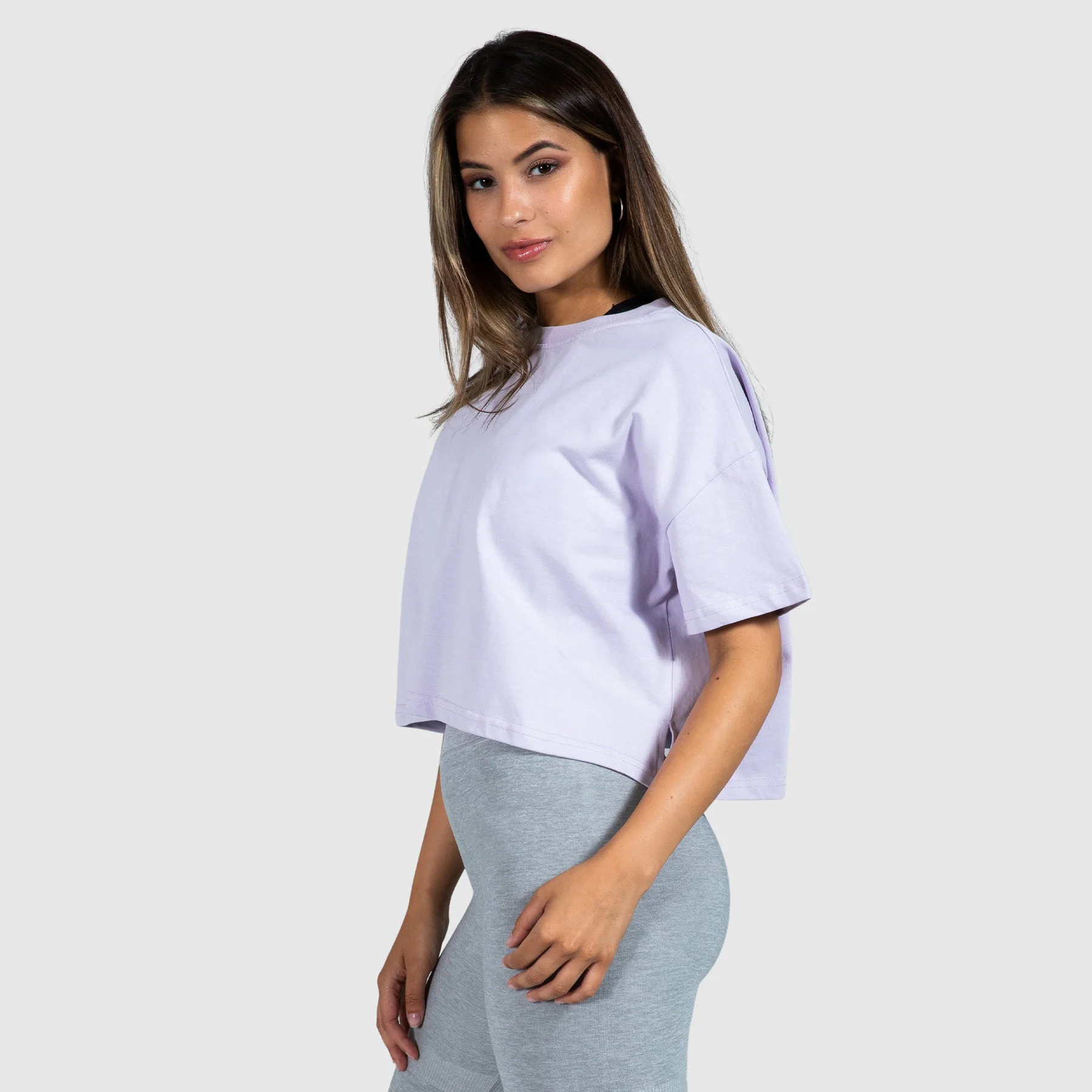 Wholesale Oversized Custom Logo Summer Cotton Blank Top Women Tees Plain Cropped Short Sleeve T Shirt Top