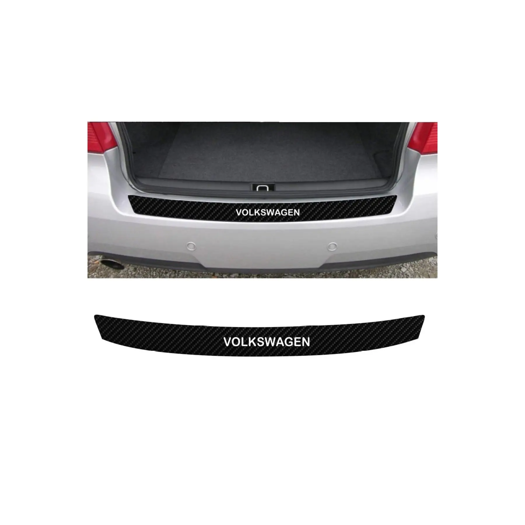 -Compatible Accessory For Volkswagen Touareg Auto Rear Bumper Trunk Protector Sticker 92*7 Cm