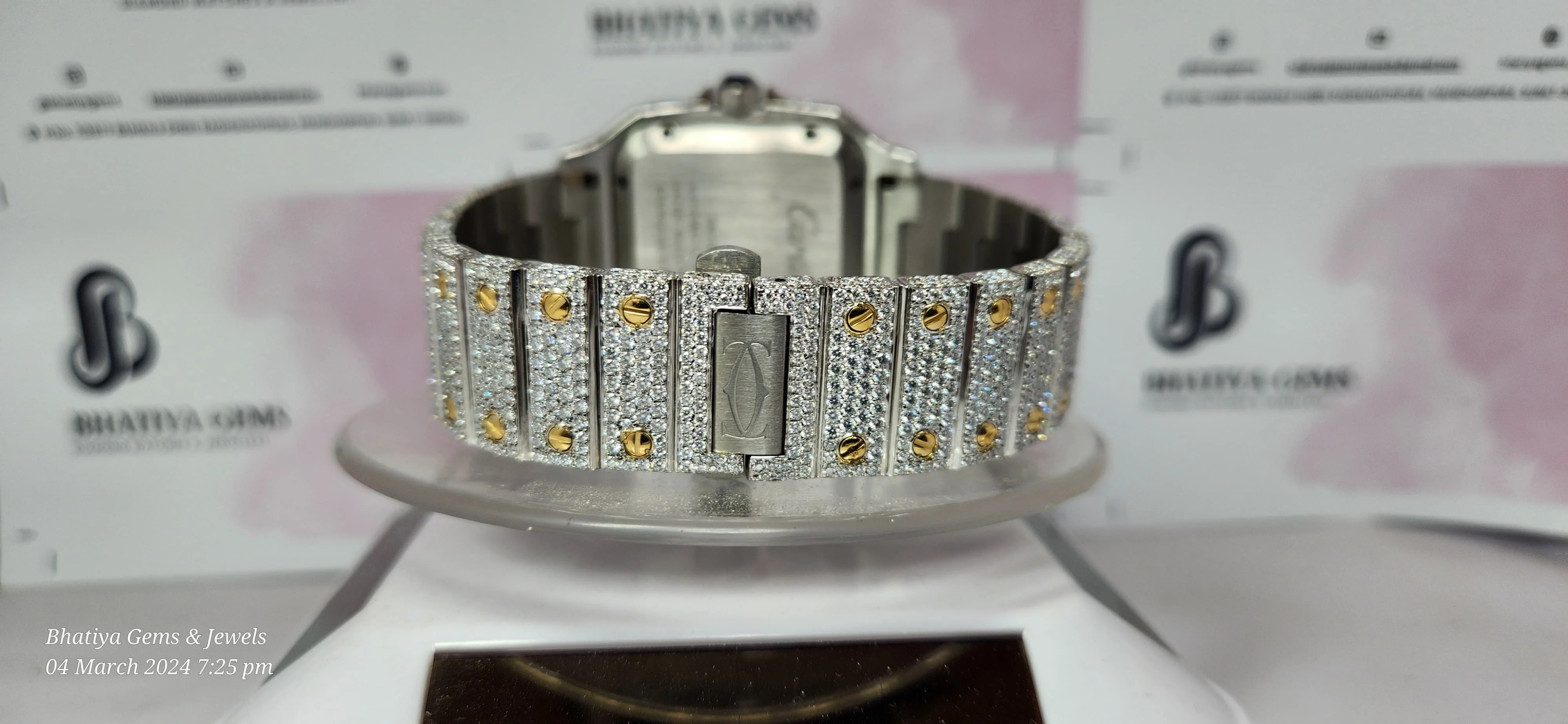 Пользовательские VVS Moissanite алмазные часы со льдом Роскошные Хип-Хоп унисекс Полный Алмазный тест прошел бесплатную доставку