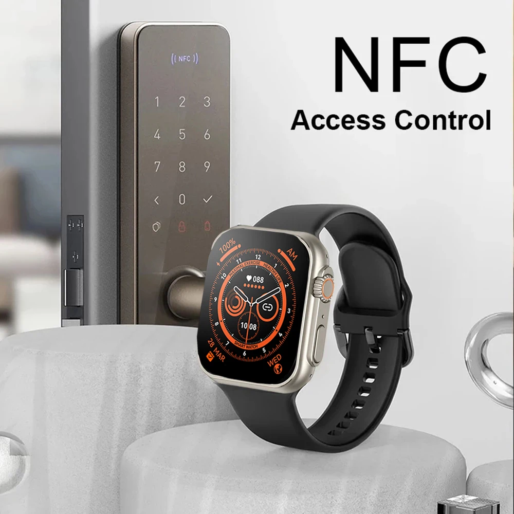 New Smart Watch Ultra 8 NFC GPS Track 49mm Men Women Bluetooth Call Smart Watch IP67 Waterproof Series 8 Wireless Charging