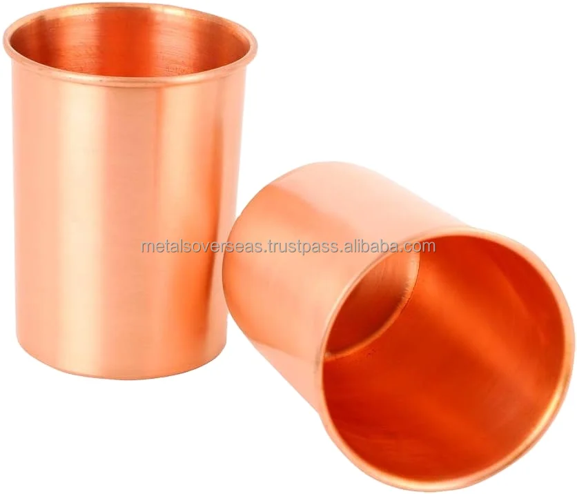 Simple Design Vintage Copper Tumblers High-End Pure Copper Cups for Home Kitchen Resale Drinking Ayurvedic Health Water for Beer