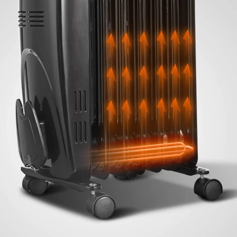 HOT PRODUCT Oil Filled Radiator Heater for indoor use Large Room Safe with Thermostat, 1500W Energy Efficient Quiet Space Heater