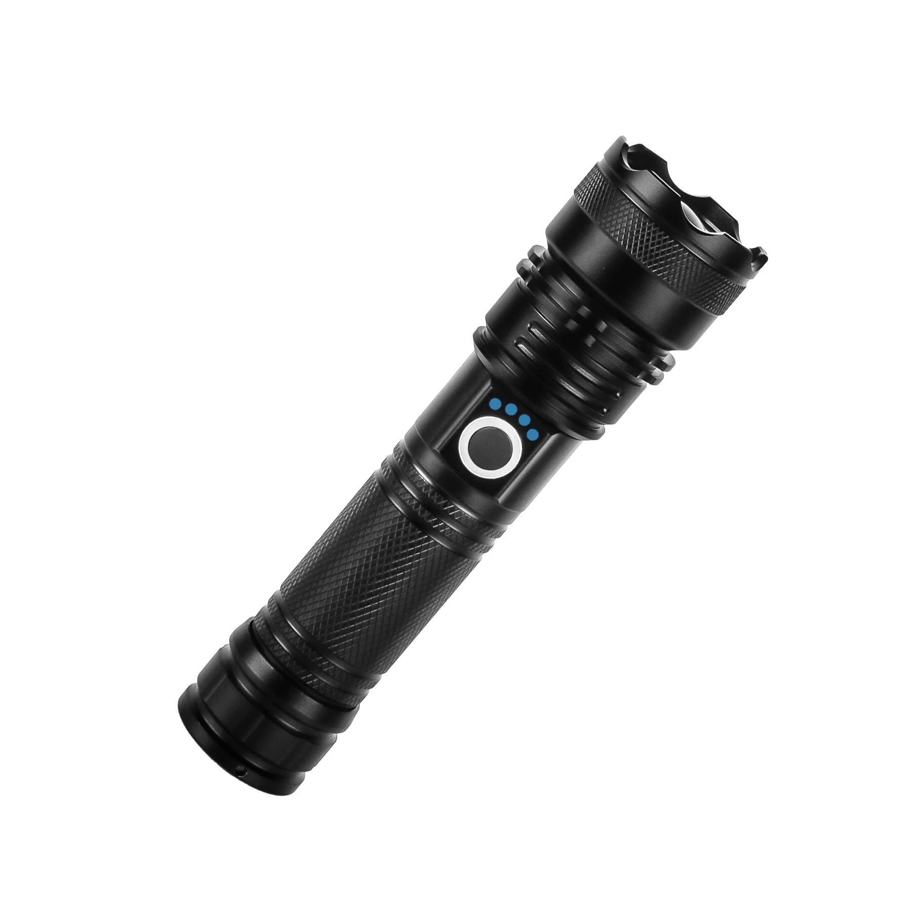2024 Factory Hot Sale Aluminum Alloy Telescopic Zoom Power Display Usb Rechargeable P70 Led Torches Lights Tactical Flashlight