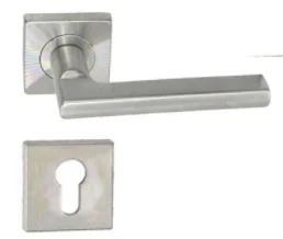 Custom luxury stainless steel handle glass door lock handle for main entry interior wooden door