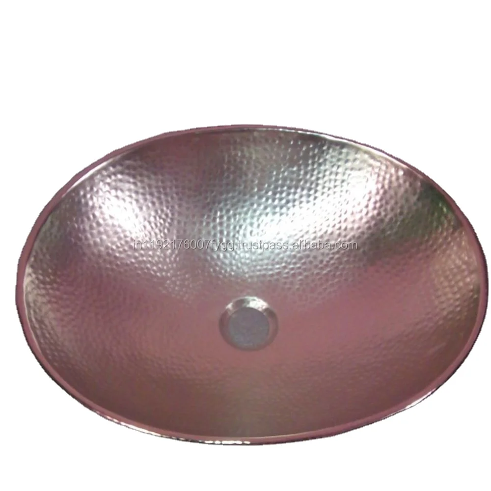 Shiny Copper Hand Hammered Bathroom Sink Fancy Copper Bathroom Bowl Basin Sink