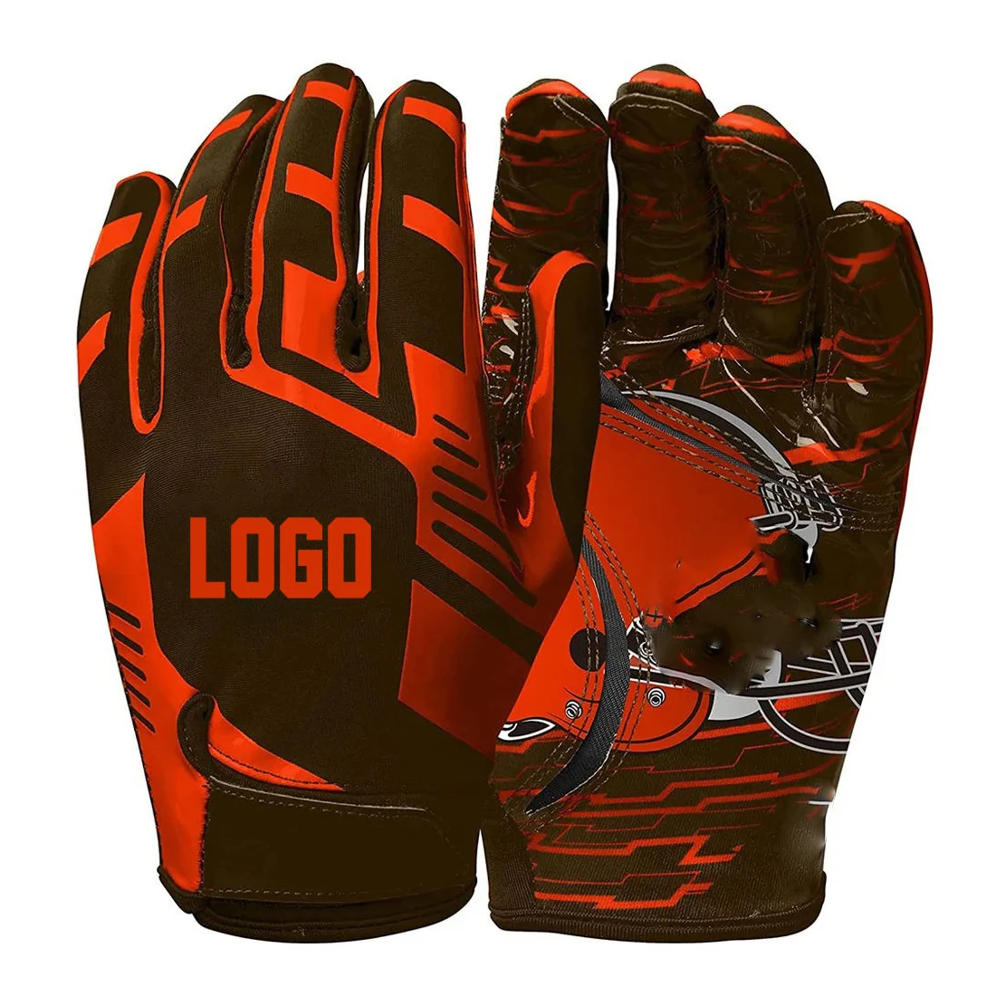 OEM пользовательские печатные американские футбольные перчатки новейший стиль водонепроницаемый синтетическая кожа для спорта Горячая цена топ предложение