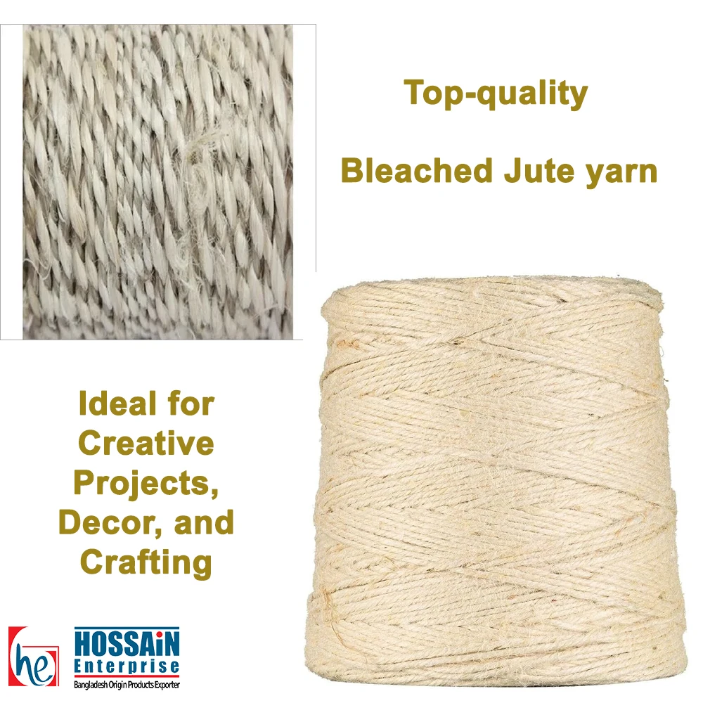 Organic Sacking Jute Yarn Cop Winding for DIY Crafts & Textile Projects Ideal for Weaving Knitting and Sustainable Packaging