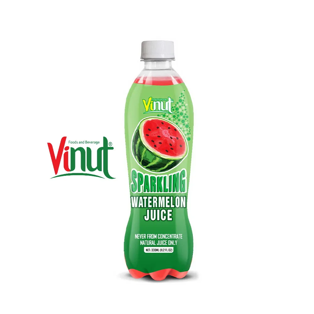 Best Manufacturer Supplier from Vietnam 330m  Vinut Sparkling Watermelon Juice for health good taste from fruit