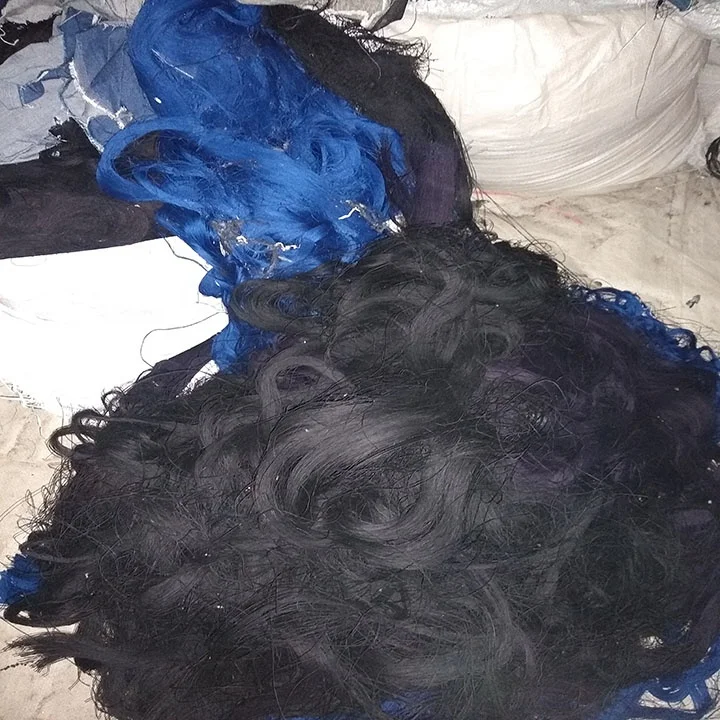 DENIM SIZING YARN WASTE BLUE & BLACK 100% COTTON SIZING FROM BANGLADESH  BEST QUALITY TEXTILE LONG SIZING HARD WASTE FOR RECYCLE