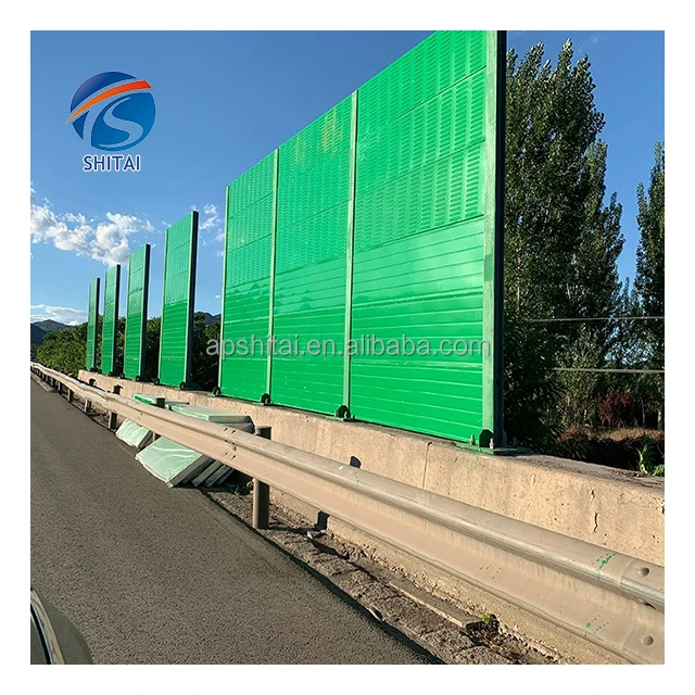 High quality galvanized noise barrier sheet security acoustic noise barrier durable absorbing louver noise barrier for roadway