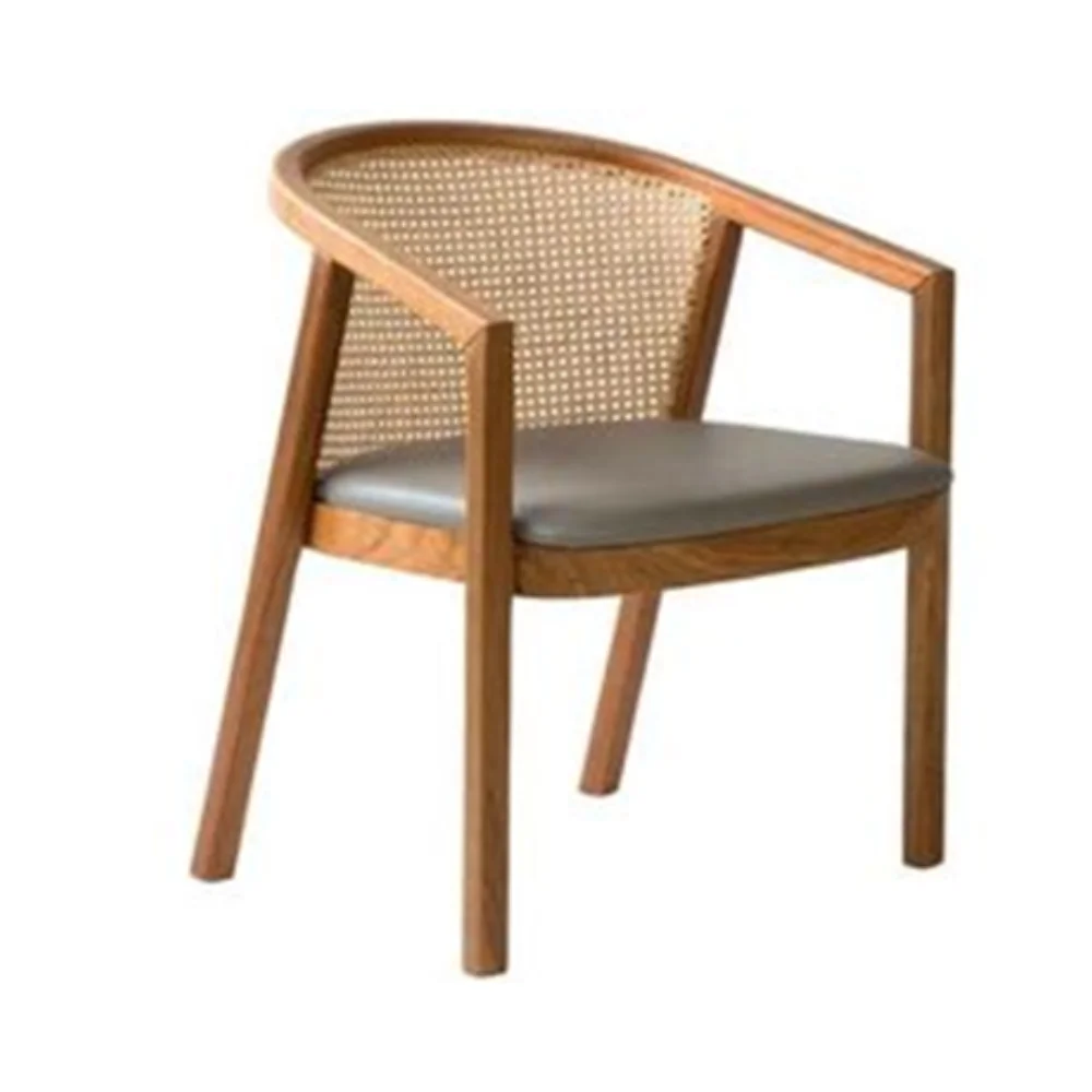Viet Nam high quality top selling natural handmade wood and rattan arm chair dining chair for kitchen room for kitcby Lac Viet