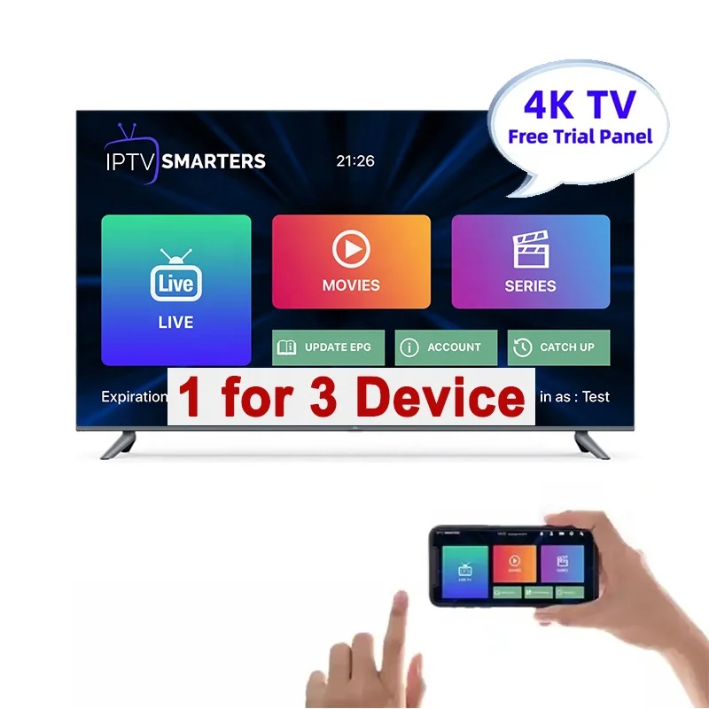 Free Test Credits Panel IPTV M3U France Smart TV Box IPTV 12 Months Spain/Germany/UK/Europe Smart IPTV Subscription VOD Series