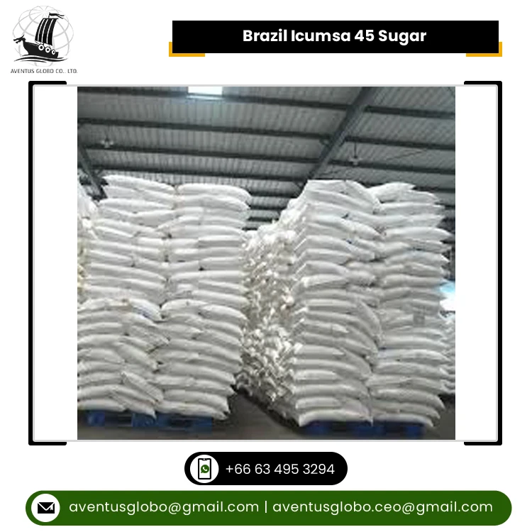 Exporting Pure and Natural Sweet Premium Wholesale Supply Refined Brazil Icumsa 45 Sugar from Supplier