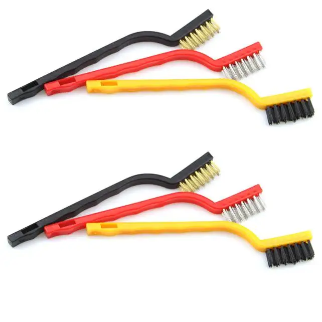 Copper / Iron / Nylon Wire Gas Stove Cleaning Brush For Boiler Cleaning Rust Easy to Use with Plastic handle