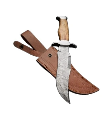 Handmade carbon steel Rambo 3 bowie knife with pukka wood handle and leather sheath Viking knife outdoor knife silver guard