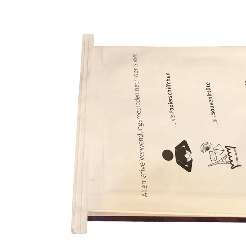 OEM wholesale  customized disposable big tin tie small tin tie square bottom vomit white paper bag from China