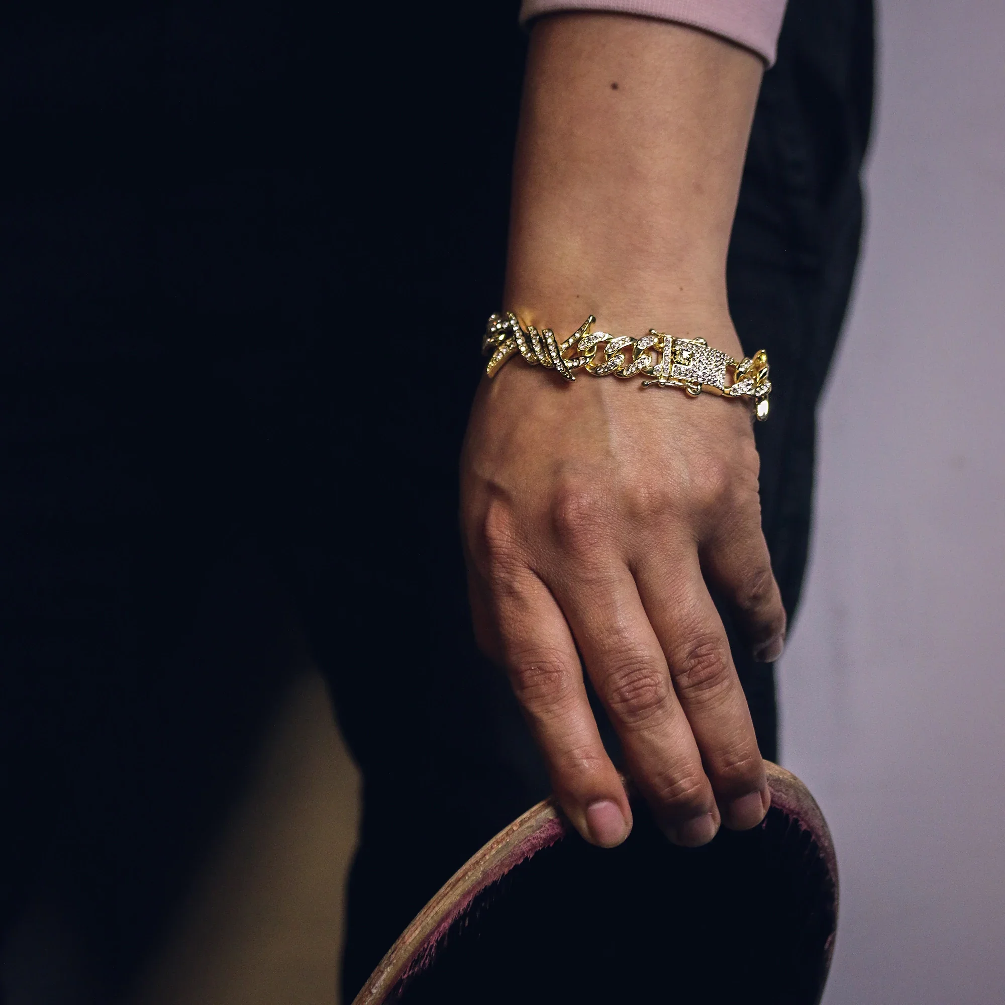 12 MM Barbed Wire Iced Out Hip Hop Certified Gold Cuban Link Real Diamond Bracelet Jewelry Gift For Your Husband