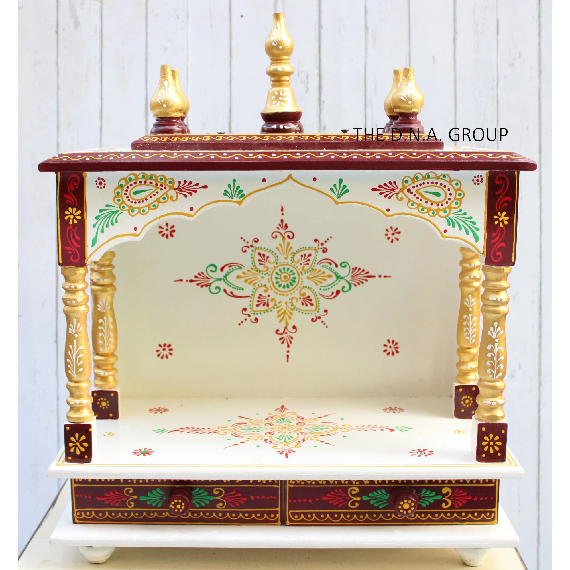 Высококачественная деревянная ручная роспись храм pooja ghar для подарочных целей индийский дизайн mandir