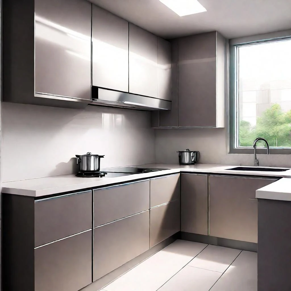 HENGLICAI Роскошные ACP ACM панели современный глянцевый дизайн кухонного шкафа материалы алюминиевые композитные