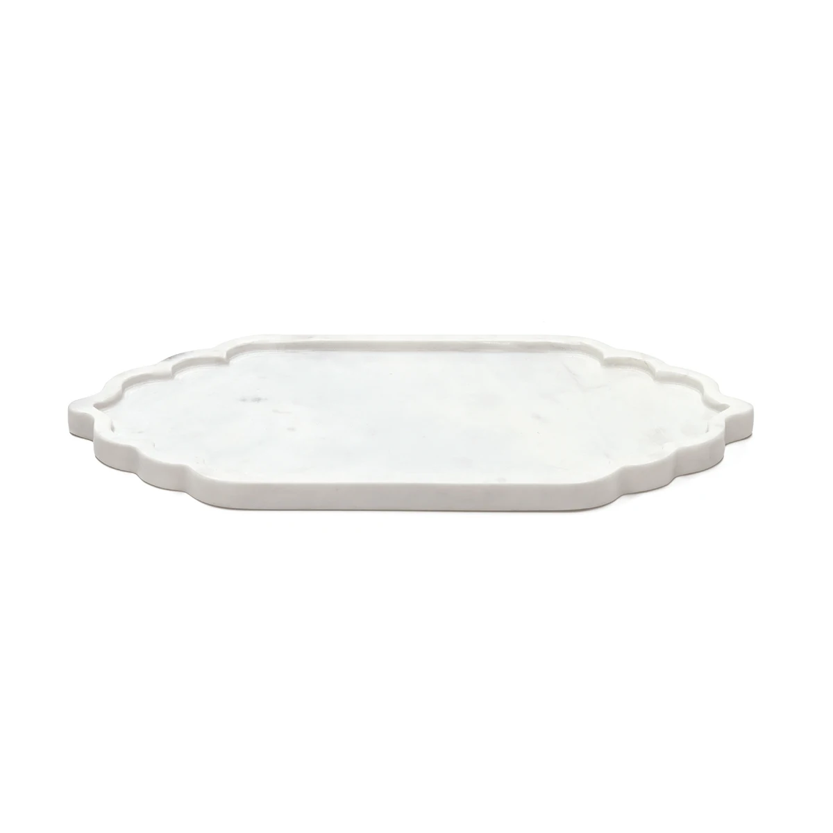 2024 Hot Selling High Quality White Marble Mugal Serving Tray Increases Beauty of Your Dining Table Available in Bulk Quantity