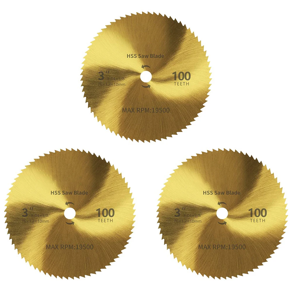 Factory Wholesale 76x1.2x10mm 100 Tooth HSS Circular Saw Blade for Aluminum Metal Wood Plastic Cutting