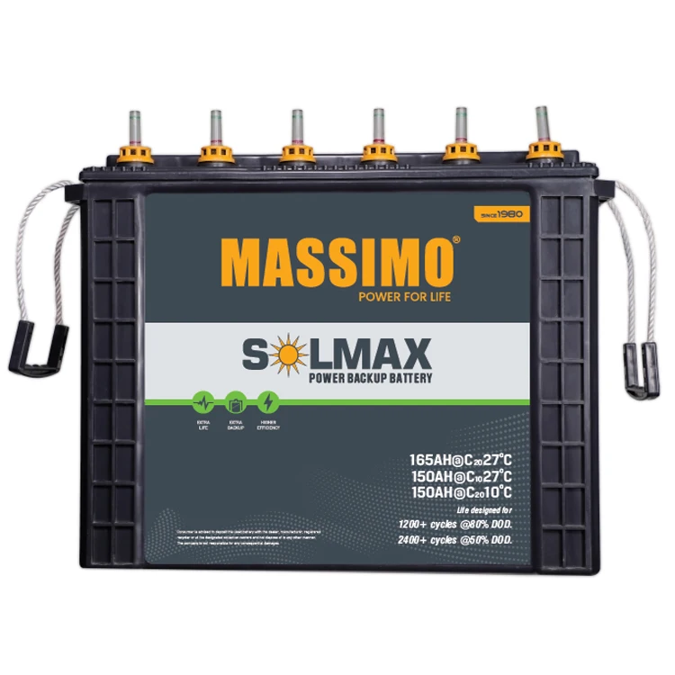 Latest Stock Arrival MASSIMO Lead Acid Battery 165AH 12 V Power Backup Battery for Uninterruptible Power Supplies