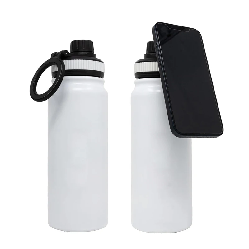 Magnetic Lid Phone Holder Stainless Steel Insulated Water Flask Sport Water Bottle Magsafe Water Bottle Magnetic Phone Holder
