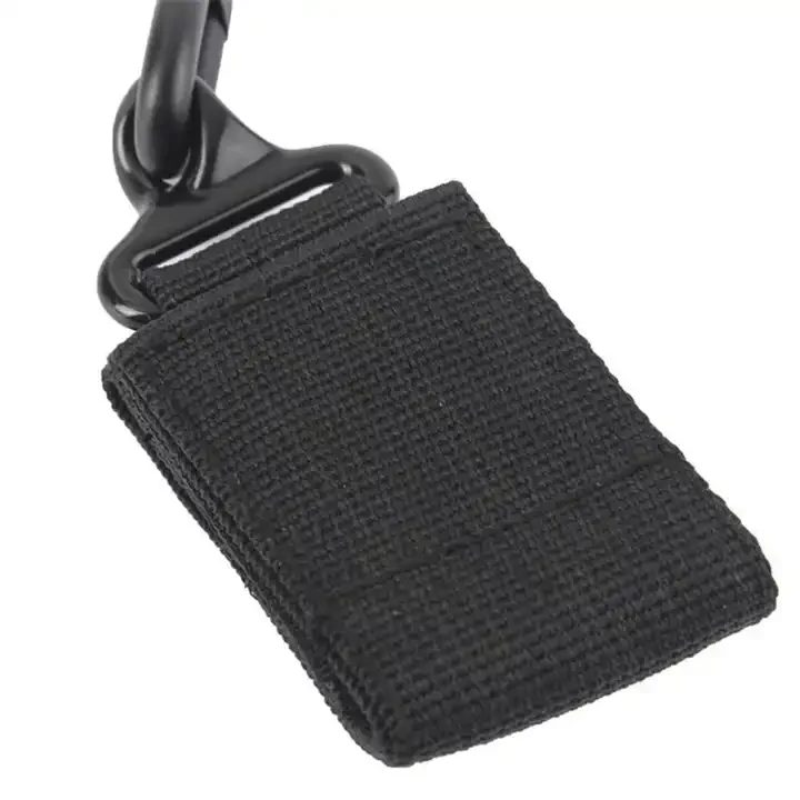 Adjustable Tactical Slings Anti-lost Outdoor Combat Hunting Accessories Multifunctional Tactical Elastic Spring Black