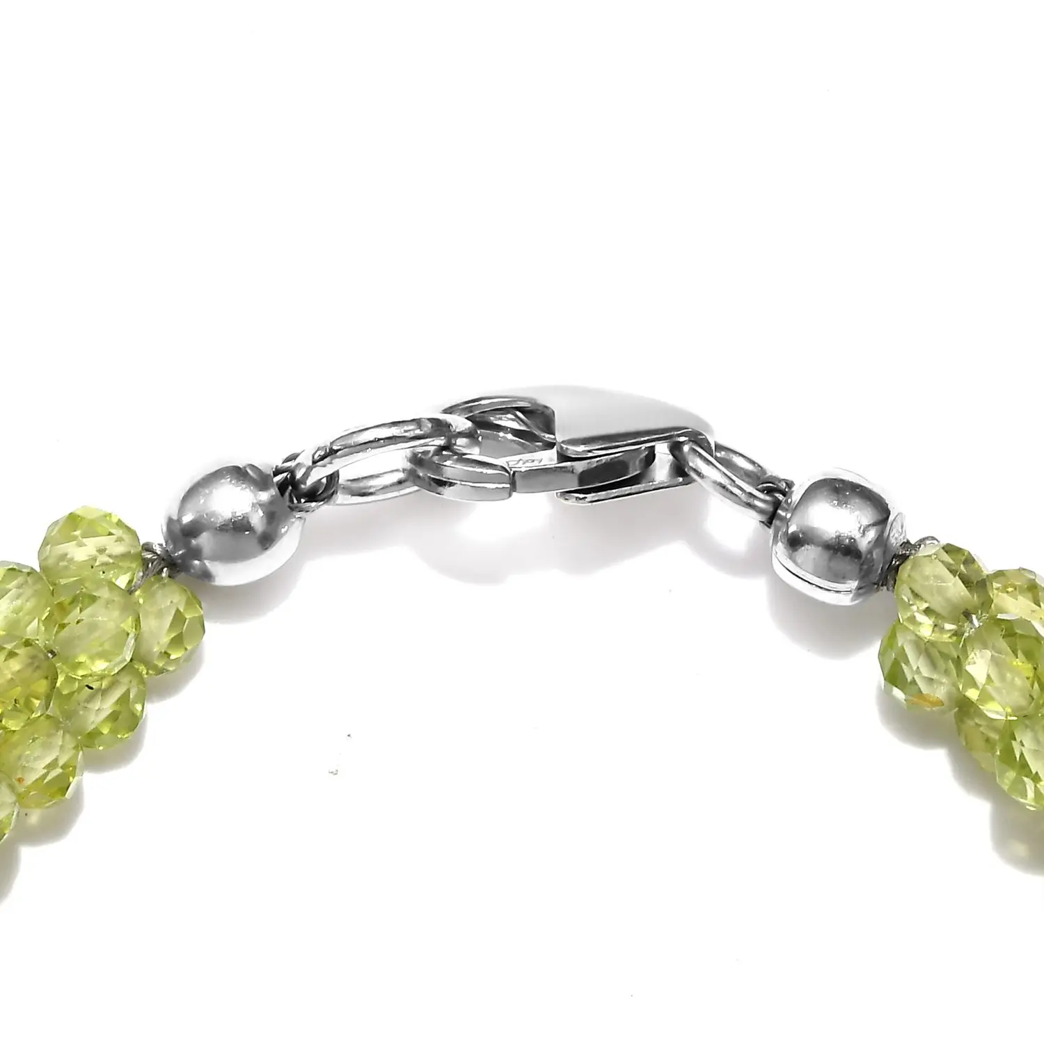 Ankur Treasure Chest Peridot Twisted Beaded Bracelet in Sterling Silver Gemstone Bead Bulk Quantity Wholesale Beads for Sale