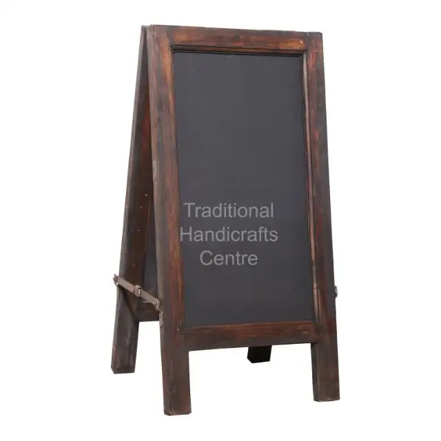 Best Quality Rustic Wd. Black Board Small Double Sided A Frame Free Standing Chalkboard Sandwich Board Chalk Board