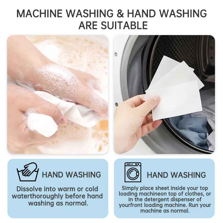 OEM baby children safe ingredients Based on plant extraction Nano concentrated eco laundry detergent sheets
