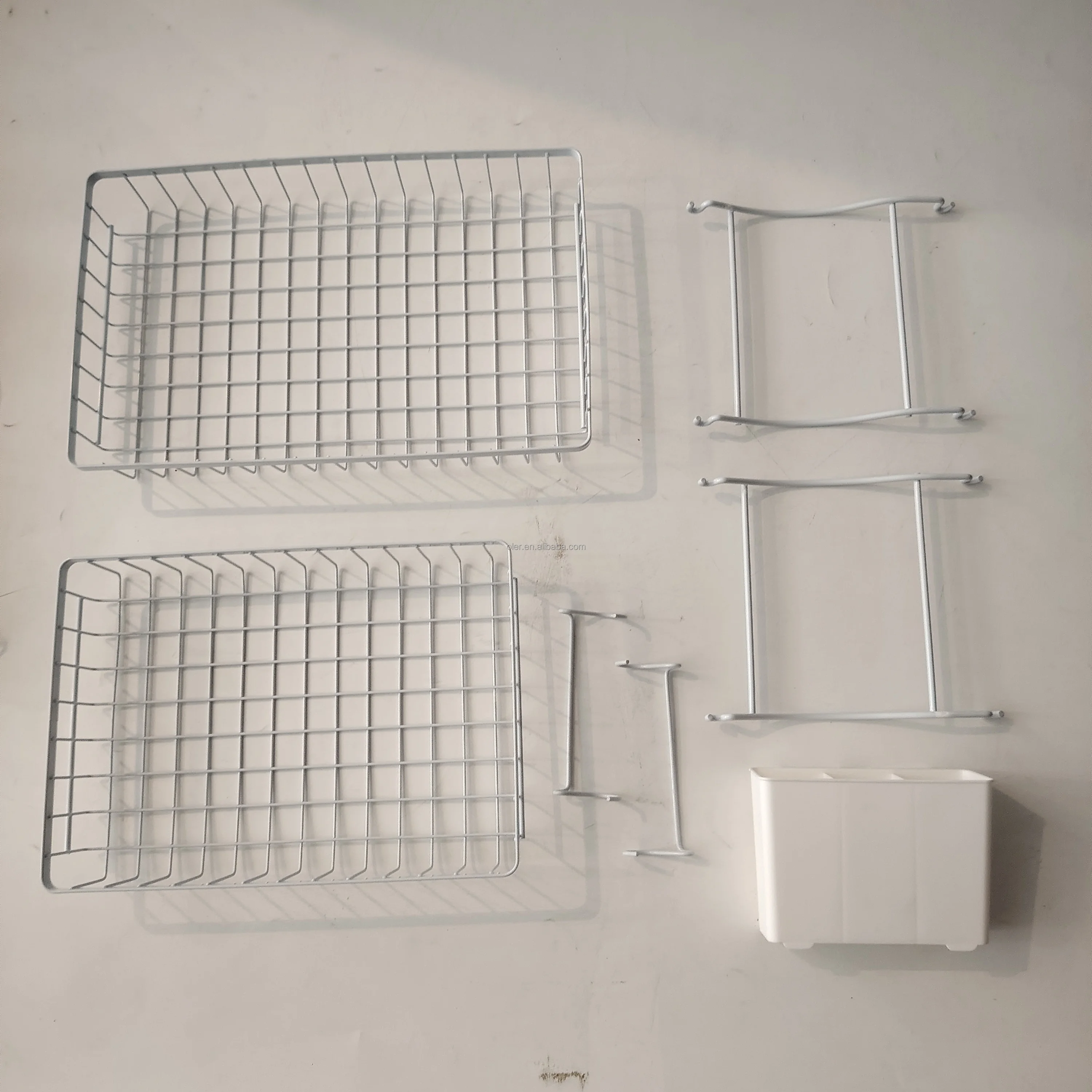 Countertop Organizer Fruit -And-Vegetable-Basket-Display-Stand Metal Wire Fruit Bowl Kitchen 2-Tier Fruit Storage Basket