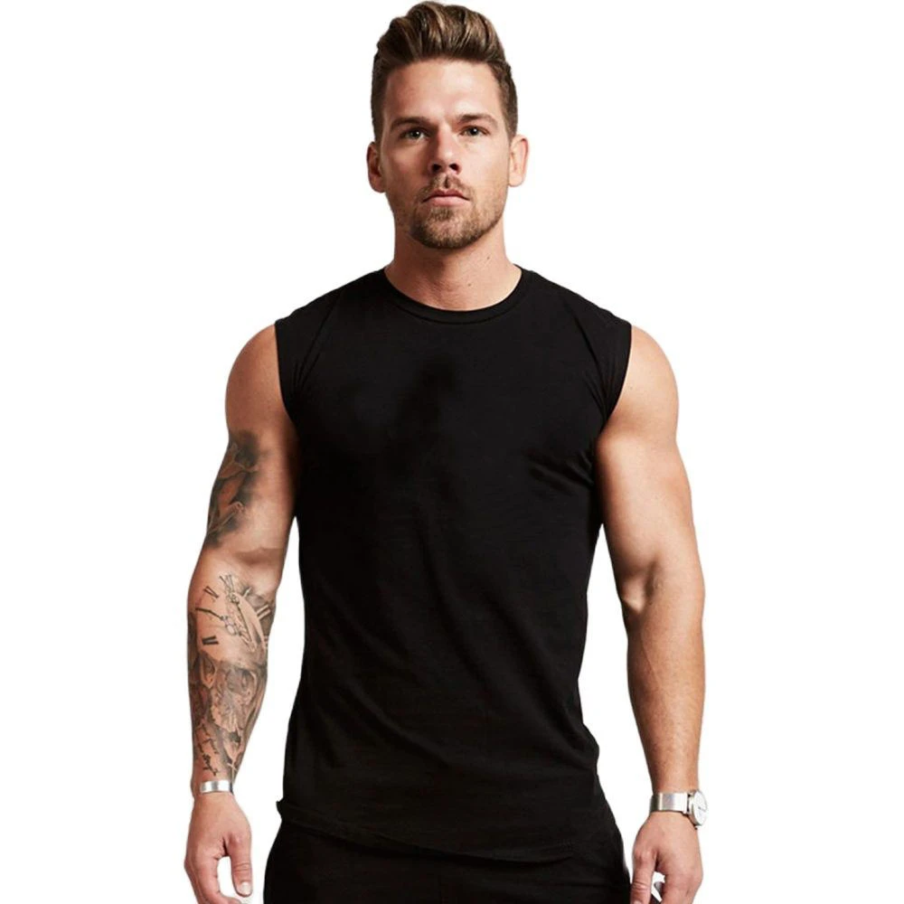 New Arrival Cheap Stylish Muscle Fitted Custom Singlet Mens Breathable Gym Stringer Tank Top Wholesale