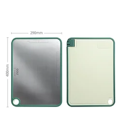 OOU New Arrive Double Sided Portable Sharpener Astm Standard Stainless Steel Cutting Pp Kitchen Large Chopping Board