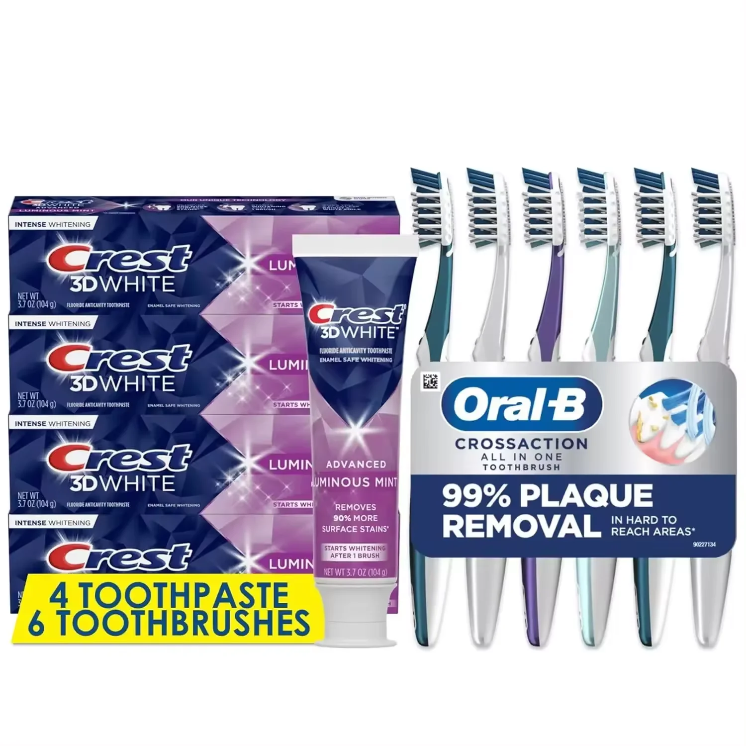 Fresh Mouth C.r.e.s.t  White Artic Fresh ICY Cool Mint Anti-Cavity /  Tooth WHITENING Toothpaste