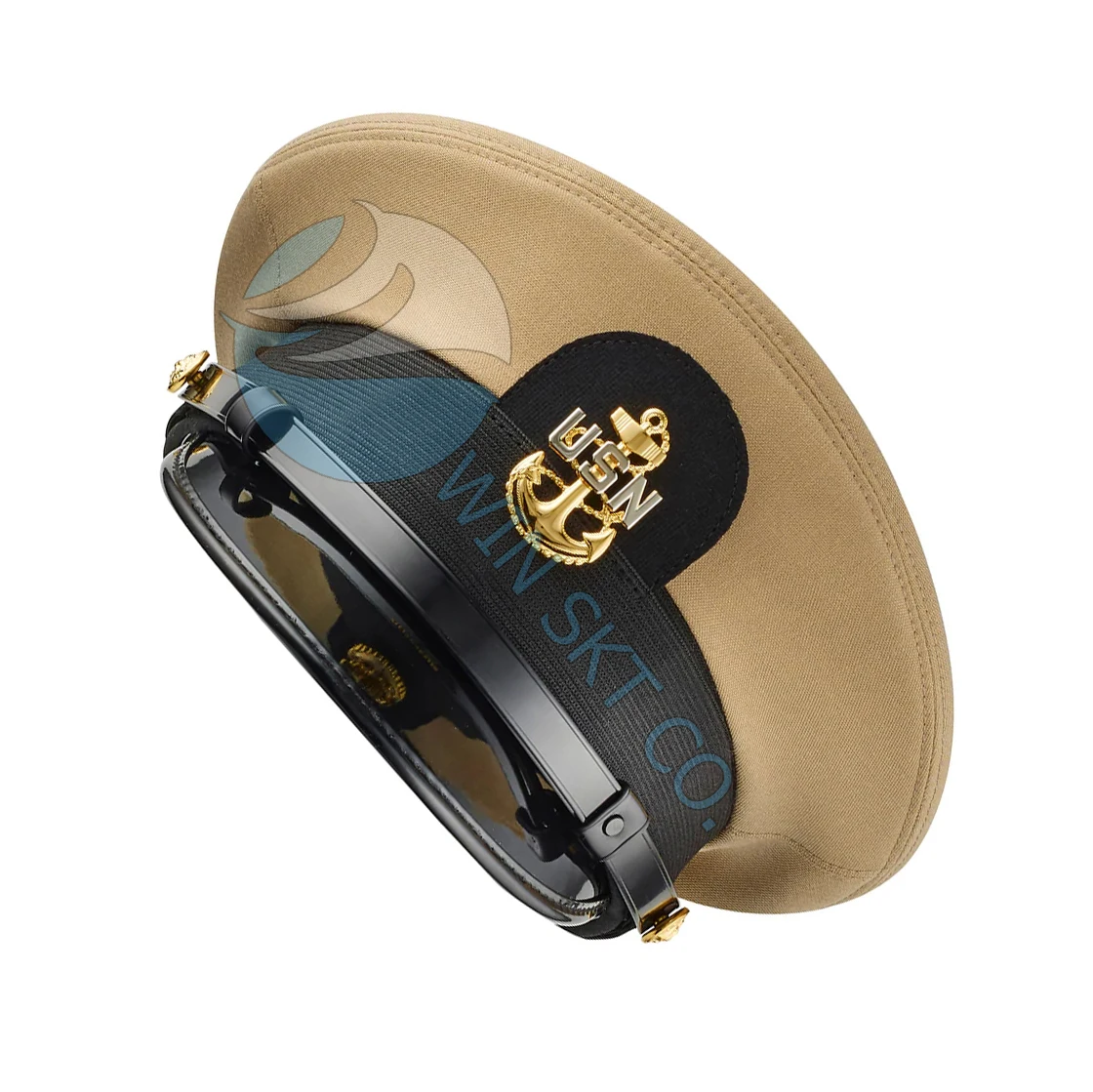 New Design Peak Cap Hand Made Officers Hats Made In Wool Polyester Peak Caps with Customized Design & Logo