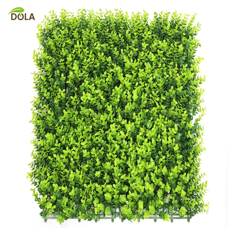 DOLA Outdoor Decor Plastic Backdrop Panel Hanging Faux Artificial Green Plant Leaves Artificial Plant Artificial Grass Wall
