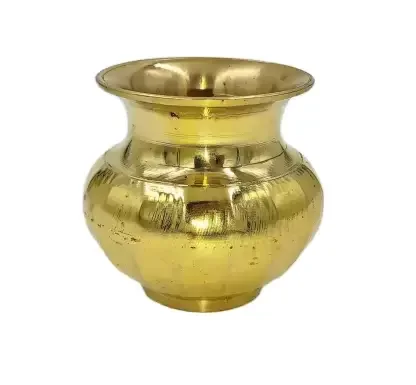 Brass Pall Lota Kalash Lota for Puja Ghar Amrit Storage Grah Poojan and Traditional Occasions Brass Kalash Golden Color