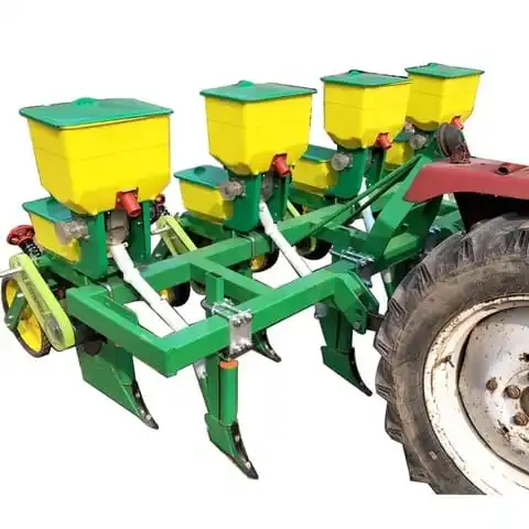 Top Grade 5 Rows Corn Vacuum Planter With Fertilizer Hopper Corn Maize Soybean Seed Planter tractor