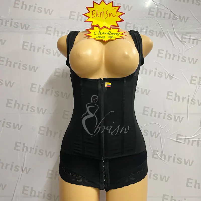 Fajase Colombians Girdles Hourglass Body Shaper Waistband Posture Correcting Waist Trainer Vest For Women Tummy Control Corset