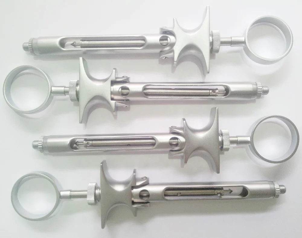 Astra Type Dental Aspirating Syringe 1.8 ml Manual Metal Cartridge Syringe with Thumb Ring & Ring Handle Aspiration Hook