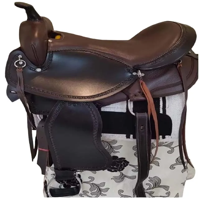 Handmade Premium Quality Leather Western Barrel Racing Horse Saddle Trail Custom Size Design Color with all Accessories Included