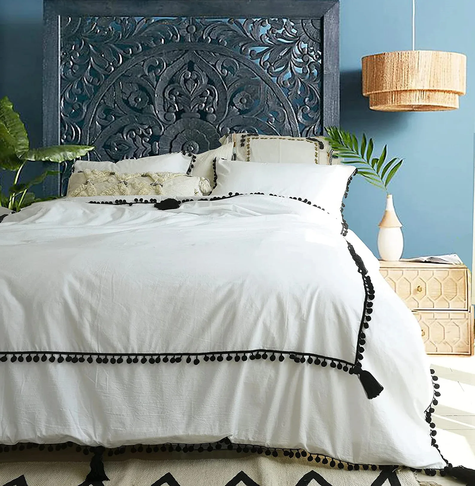 Indian Factory Made Design 100% Natural Cotton Room Bed Sheets Large Size & Comforter Duvet Cover for Couples
