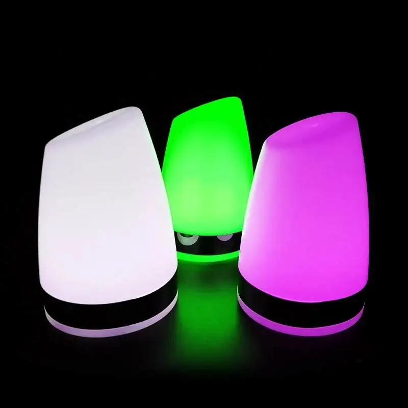 Portable USB Rechargeable Touch Dimming LED Colorful Table Lamp For Desk Bedside Holiday Christmas Gift Party Ambient