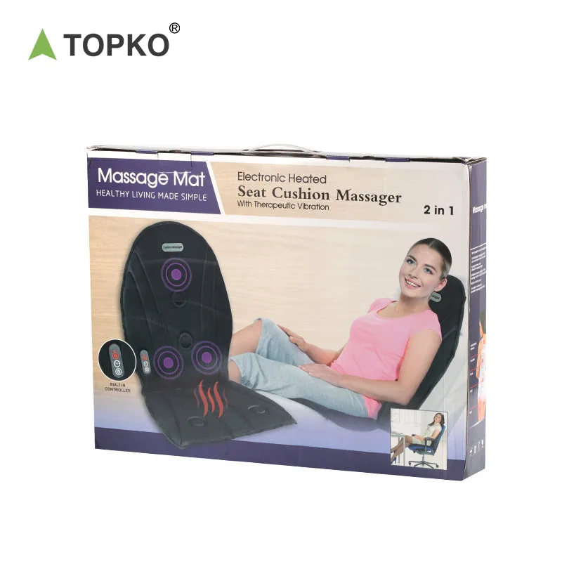 TOPKO Temperature Control Folding Breathable Heated Seat Cushion Pad for Camping Fishing Office Chair Heated Seat Cover