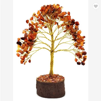 Large carnelian crystal gemstone tree carnelian beads gem tree, Crystal tree, money tree Christmas Tree